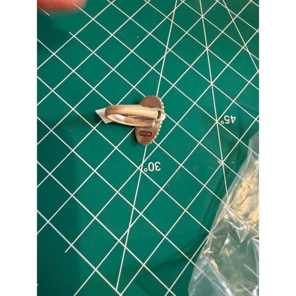 Handcrafted Sterling Silver Golden Hill Turquoise Adj Ring Solid Back Southwest - Picture 6 of 9